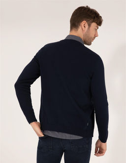 Lacivert Slim Fit Basic D__meli Triko H_rka - Pierre cardin фото 5