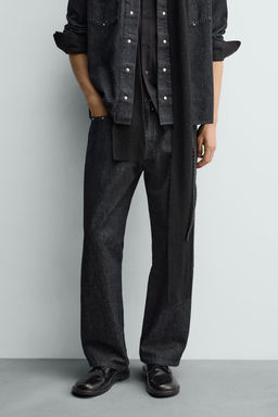 STUDDED STRAIGHT-LEG JEANS - Zara фото 19