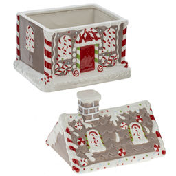 Конфетница "Пряничный домик", 1500 мл, L18 W13 H22 см