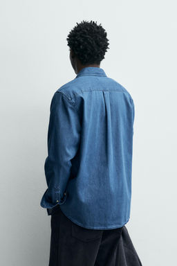 RELAXED FIT DENIM SHIRT - Zara фото 3