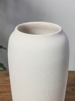 Ваза для цветов «Абиджил», бочка, 22.5×12 см, d=9.5 см, керамика, белая