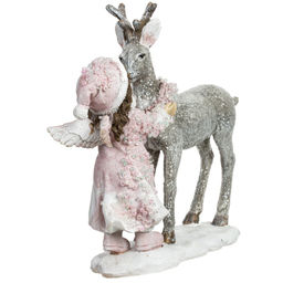 Фигурка декоративная "Девочка с оленем", L15 W5,5 H14,5 см