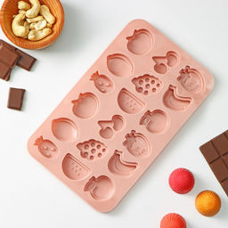 Форма для конфет и шоколада Доляна Сочно, силикон, 21?12,5?1 см, 18 ячеек, цвет МИКС  фото 2