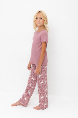 К 1636/морозная вишня,единороги пижама дет