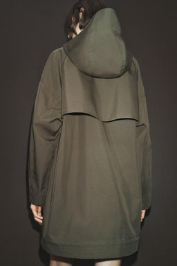 WATER-REPELLENT HOODED TRENCH COAT ZW COLLECTION - Zara фото 4