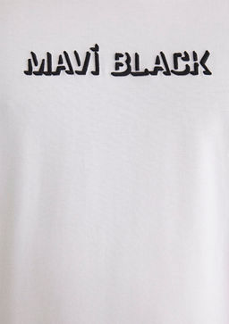 Mavi Black Bask?l? Beyaz Tisort  фото 7
