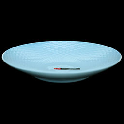 "ДМ" Блюдо фарфоровое "Плетенка-колор" д205мм, h35мм, голубой (Китай)
