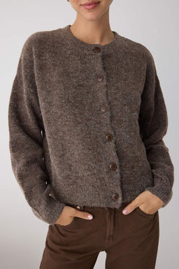 Wardrobe Essentials Vizon Alpaka Yunu Kar?s?ml? Genis Kal?p Triko H?rka | TWOAW26HI00089