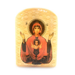 Икона из селенита "Неупиваемая чаша" арка малая, 38*30*52мм Радуга камня