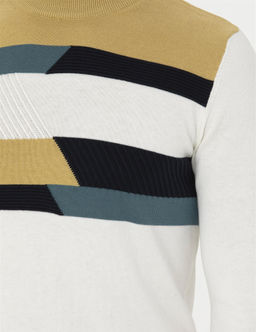 Ekru Slim Fit Yar_m Bal_k__ Yaka Triko Kazak - Pierre cardin фото 7