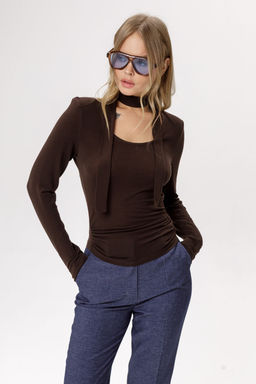 Джемпер Pirs 6521 коричневый