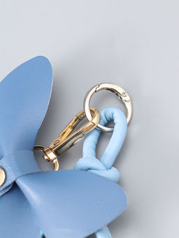 Брелок на карабине "Бабочка с узлом" сине-голубой 13,5х9,5х2,5 см