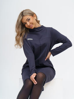 854 Платье "Серый"