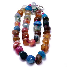 Бусы из камня MIX агат привлечение новых источников дохода