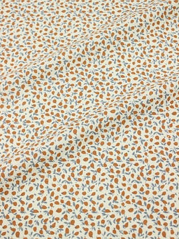 Теплый хлопок Россыпь бутончиков цв.терракотовый, ВИД2, ш.1.53м, хлопок-100%, 150гр/м.кв