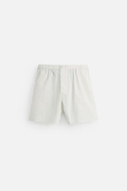 COTTON-HEMP STRIPED BERMUDA SHORTS - Zara фото 6