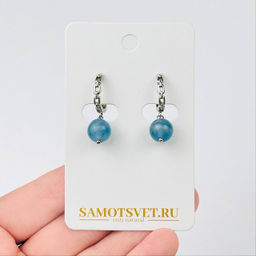 Серьги из карибского Кальцита