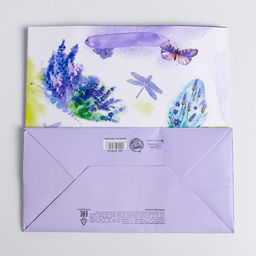 Пакет ламинированный квадратный Лавандовая легкость, 22 22 11 см - Дарите счастье фото 4