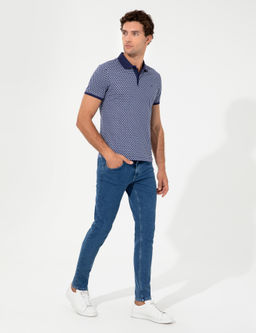 Темно-синяя футболка с воротником-поло - Cacharel фото 4