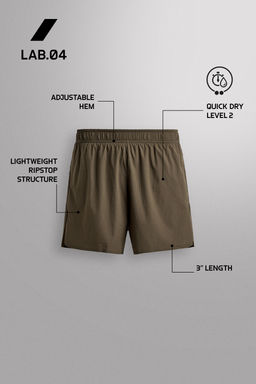 PANTALONES CORTOS LIGEROS RUNNING 3" / Verde medio