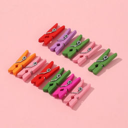 Цена за 3 шт. Прищепки для шитья, 2.5×0.8×0.3 см, 50 шт., разноцветные