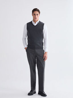 Standart Kal?p V Yaka Erkek Triko S?veter