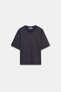CAMISETA ENTALLADA ALGOD?N / Azul - Zara фото 5