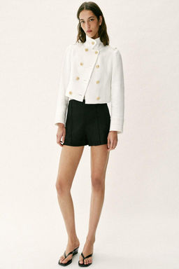 HIGH-WAIST BERMUDA SHORTS