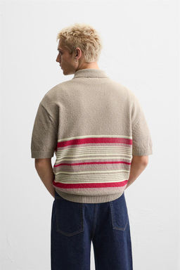 KNIT QUARTER-ZIP POLO SHIRT - Zara фото 3