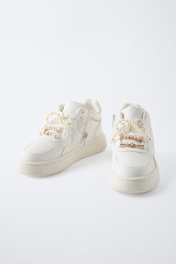 BEJEWELLED HIGH TOP SNEAKERS - Zara фото 3