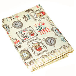 Чаепитие Скатерть 200х145см, длина стола до 160см, на 6-8 персон, хлопок Комфорт 171г/м2, Домашняя мода (Россия)  фото 3