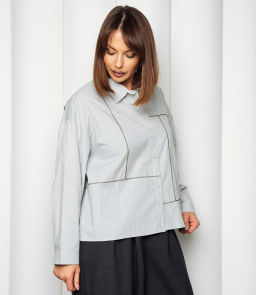 Рубашка #КТ2225 (3), серо-голубой - Dommod фото 2