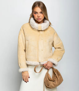 Дублёнка #КТ7580 (1), светло-бежевый