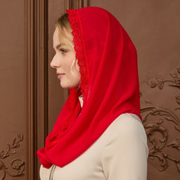 Снуд Красная роза, цвет красный