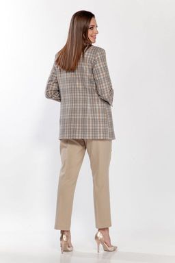 Жакет Belinga 5119 бежевый/клетка фото 2