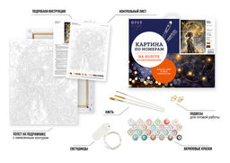 ФРЕЯ PNB/PLDD-330 Набор для раскрашивания по номерам ( со светодиодами ) 50 х 40 см Знаки судьбы