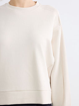 Bisiklet Yaka Oversize Kad?n Sweatshirt