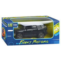 Чёрная инерционная машинка Внедорожник die-cast,1:32, открывающиеся двери