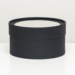 Подарочная коробка Black,чёрная, завальцованная с окном, 16 х 10 см