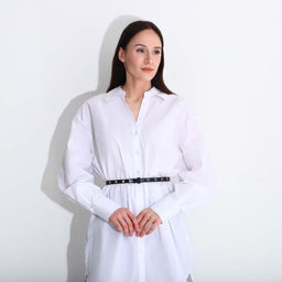 Ремень женский, ширина 1,5 см, винт, пряжка металл, люверсы, цвет чёрный