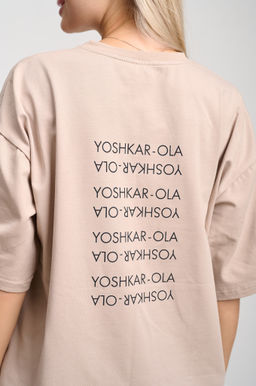 Футболка женская оверсайз бежевый "Йошкар-Ола"