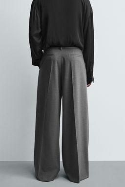 WIDE-LEG PLEATED TROUSERS - Zara фото 3