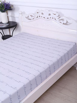 Простыня поплин - Позитив, цвет светлый серый 150х215