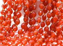 Бусины из сердолика рис граненый 8*10мм, 36см, 31 бусина Радуга камня