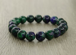 Браслет Классика циозит (цоизит) синий, 10мм - Agat77 фото 2