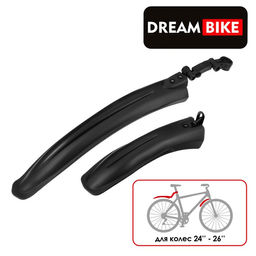 Набор крыльев 24-26 Dream Bike, цвет чёрный