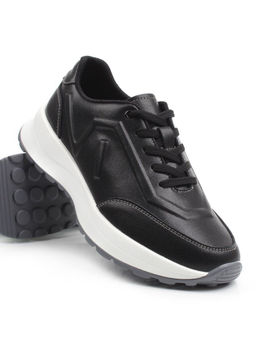 03-A9043-1 BLACK Кроссовки женские (натуральная кожа)