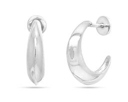 Серьги из серебра без вставки, Ю-25024р