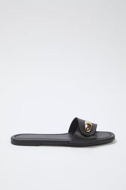 Trendyolmilla Shoes Siyah Metal Suslemeli Kad?n S?k Terlik TAKSS25TE00041  фото 8