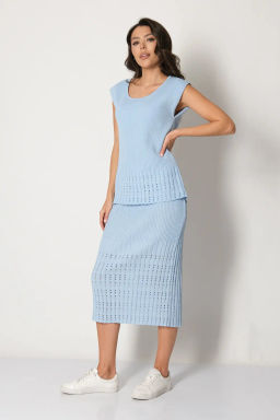 ЗЛАТА Юбка И 017/голубой